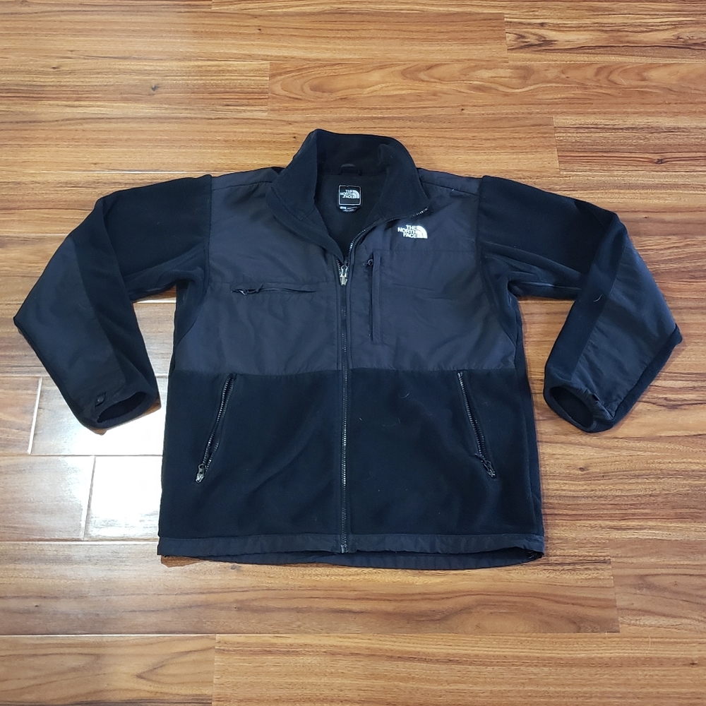 The North Face Fleece Jacket Polartec Denali Black Zip Up Mens Large